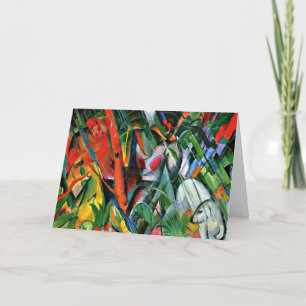 Franz Marc art: In de Regen, beroemd schilderij, Kaart