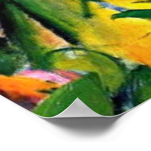 Franz Marc art: In de regen Poster (Hoek)