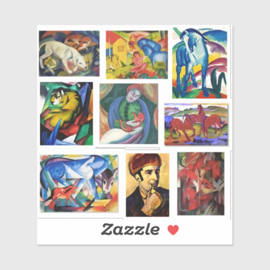 Franz Marc Art Paintings Sticker (Vel)