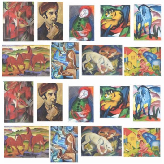 Franz Marc Art Paintings Sticker (Voorkant)