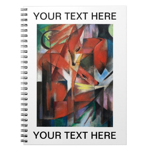 Franz Marc beroemd schilderen van de foxes geperso Notitieboek (Voorkant)