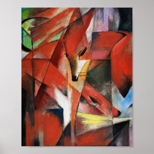 Franz Marc beroemde schilderingen van de foxes Poster (Voorkant)