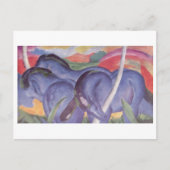 Franz Marc - Big Blue Horse 1911 Canvas Equine Briefkaart (Voorkant)