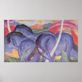 Franz Marc - Big Blue Horse 1911 Canvas Equine Poster (Voorkant)