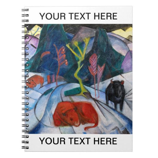 Franz Marc Bison in Winter Persoonlijk Notitieboek (Voorkant)