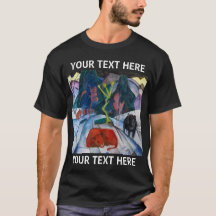 Franz Marc Bison in Winter (rode bizon) T-Shirt