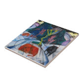 Franz Marc Bison in Winter (rood bizon) Tegeltje (Zijkant)