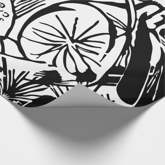 Franz Marc - Black en White Tiger - Abstracte kuns Cadeaupapier (Hoek)