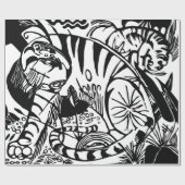 Franz Marc - Black en White Tiger - Abstracte kuns Cadeaupapier (Vlak)