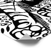 Franz Marc - Black en White Tiger - Abstracte kuns Poster (Hoek)