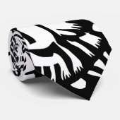 Franz Marc - Black en White Tiger - Abstracte kuns Stropdas (Opgerold)