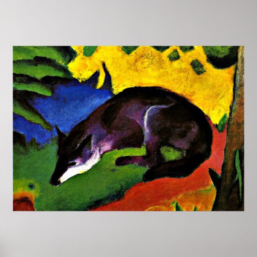 Franz Marc - Blauwe Vos Poster (Voorkant)