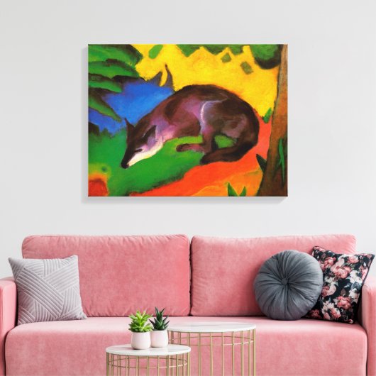 Franz Marc Blue-Black Fox Canvas Afdruk (Insitu (Woonkamer))