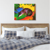 Franz Marc Blue-Black Fox Canvas Afdruk (Insitu (Slaapkamer))