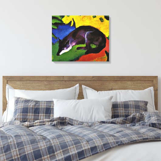 Franz Marc - Blue Fox Canvas Afdruk (Insitu (Slaapkamer))