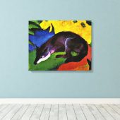 Franz Marc - Blue Fox Canvas Afdruk (Insitu (Houten vloer))