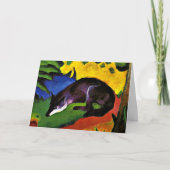 Franz Marc - Blue Fox, kleurrijk schilderij Feestdagen Kaart (Voorkant)