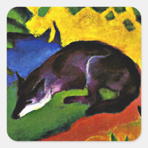 Franz Marc - Blue Fox Vierkante Sticker