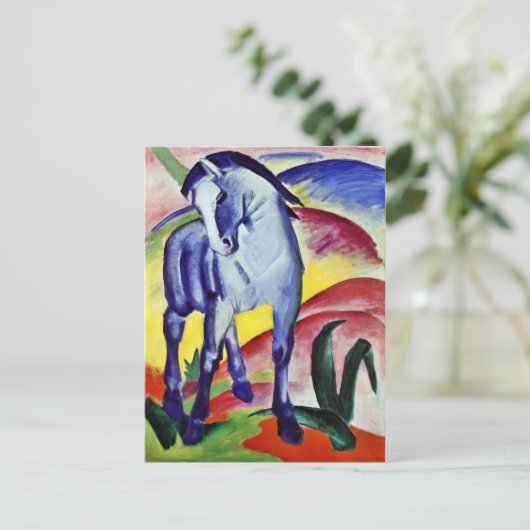 Franz Marc Blue Horse  Fine Art Painting Briefkaart (Staand voorkant)