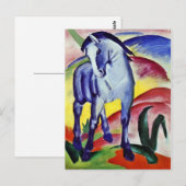 Franz Marc Blue Horse  Fine Art Painting Briefkaart (Voorkant / Achterkant)