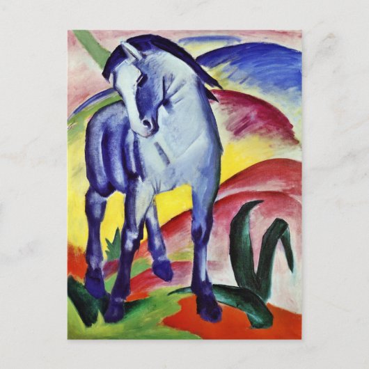 Franz Marc Blue Horse  Fine Art Painting Briefkaart (Voorkant)