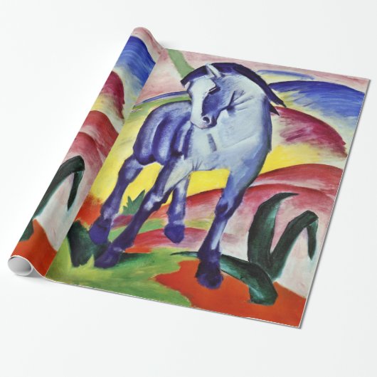 Franz Marc Blue Horse  Fine Art Painting Cadeaupapier (Uitgerold)