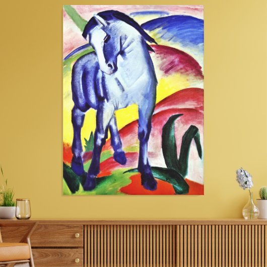 Franz Marc Blue Horse  Fine Art Painting Canvas Afdruk (Insitu (Woonkamer))