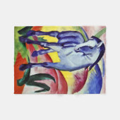 Franz Marc Blue Horse  Fine Art Painting Fleece Deken (Voorkant (Horizontaal))