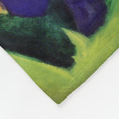 Franz Marc Blue Horse  Fine Art Painting Fleece Deken (Hoek)