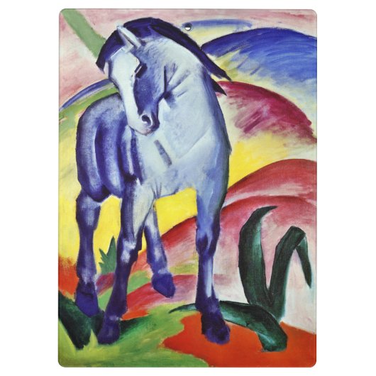 Franz Marc Blue Horse  Fine Art Painting Klembord (Achterkant)