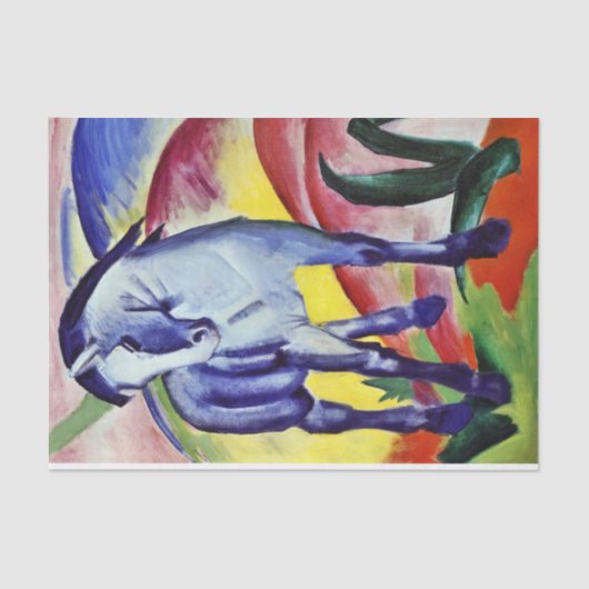 Franz Marc Blue Horse  Fine Art Painting Tissuepapier (Voorkant)