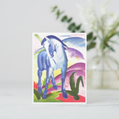 Franz Marc - Blue Horse I 1911 Equine Equestrian Briefkaart (Staand voorkant)