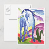 Franz Marc - Blue Horse I 1911 Equine Equestrian Briefkaart (Voorkant / Achterkant)