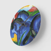 Franz Marc Blue Horses Clock Ronde Klok (Hoek)