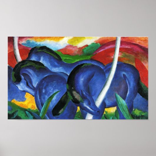 Franz Marc Blue Horses Poster (Voorkant)