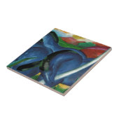 franz marc blue paarden design tegeltje (Zijkant)