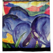 Franz Marc BLUE RIDER PAARDEN Douchegordijn