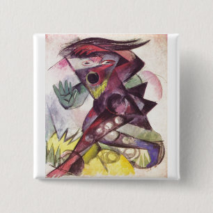 Franz Marc - Caliban Tempest Shakespeare 1914 Vierkante Button 5,1 Cm