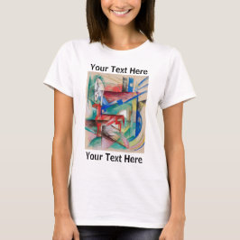 Franz Marc Cubist Landschap met dieren T-Shirt