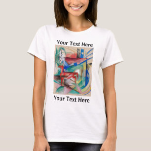 Franz Marc Cubist Landschap met dieren T-Shirt