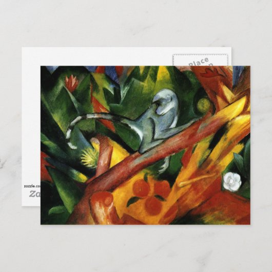 Franz Marc - De aap Briefkaart (Voorkant / Achterkant)