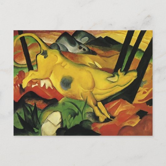 Franz Marc- De Gele Koe Briefkaart (Voorkant)