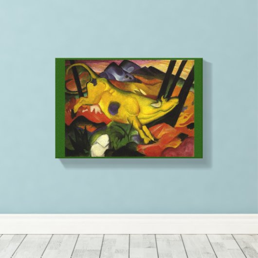 franz Marc De Gele Koe Canvas Afdruk (Insitu (Houten vloer))