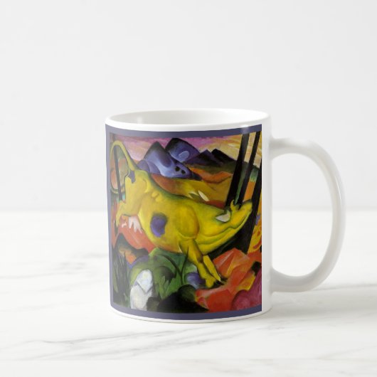 Franz Marc - de Gele Koe - Expressionistisch Art. Koffiemok (Rechts)