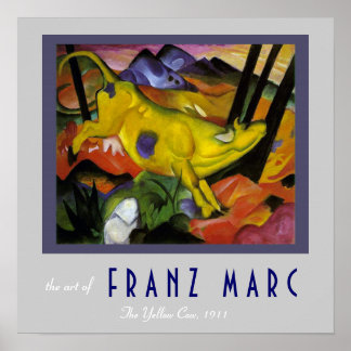 Franz Marc - De gele Koe - Expressionistische kuns Poster