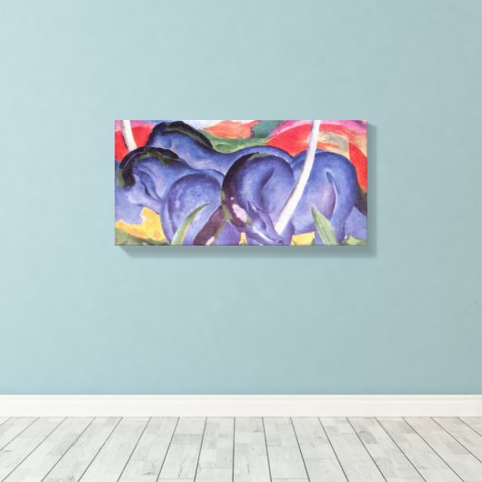  franz marc de grote blauwe paarden canvas afdruk (Insitu (Houten vloer))
