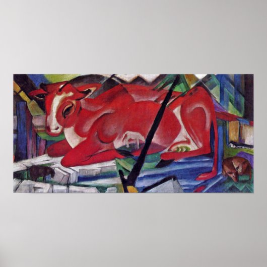 Franz Marc - De Koe van de wereld Poster (Voorkant)