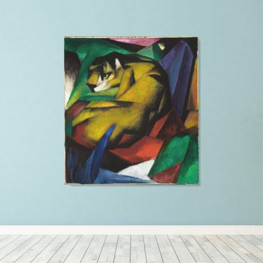  franz Marc de tijger Canvas Afdruk (Insitu (Houten vloer))