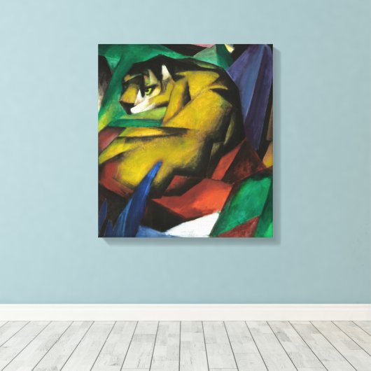 Franz Marc De tijger Canvas Afdruk (Insitu (Houten vloer))