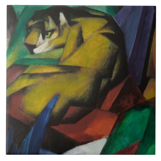  franz Marc de tijger Tegeltje (Voorkant)